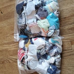 2 bags of baby socks .